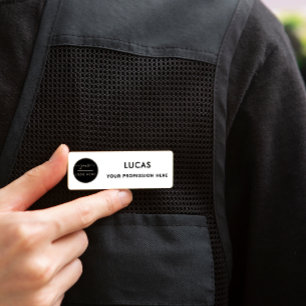 Custom logo and name modern minimalist name tag