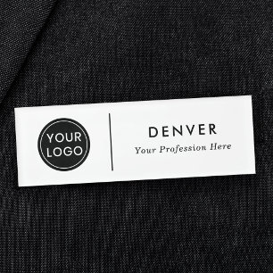 Custom logo and name modern minimalist tag