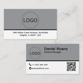 Custom Logo and QR Code Business Card
