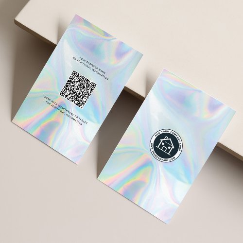 Custom Logo and QR Code DIY Holographic Business Card