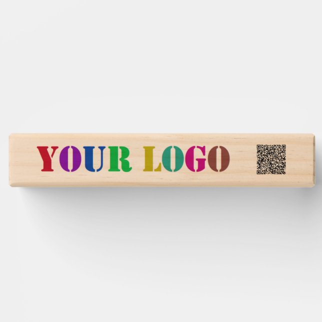 Custom Logo and QR Code Topple Tower Game Example (Front)