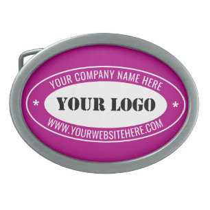 Custom Logo and Text Belt Buckle Choose Color