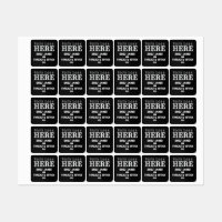 ➤ Custom Logo and Text Black Fabric Clothing Label