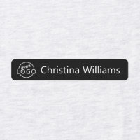 Custom logo and text black fabric clothing