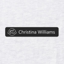 Custom logo and text black fabric clothing labels Custom logo and text black fabric clothing labels