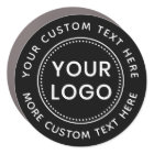 Custom logo and text black or any color