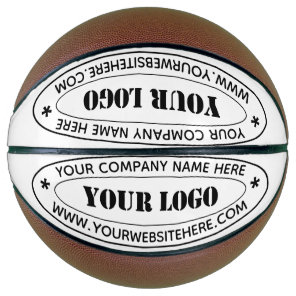 Custom Logo and Text Branded Basketball Example