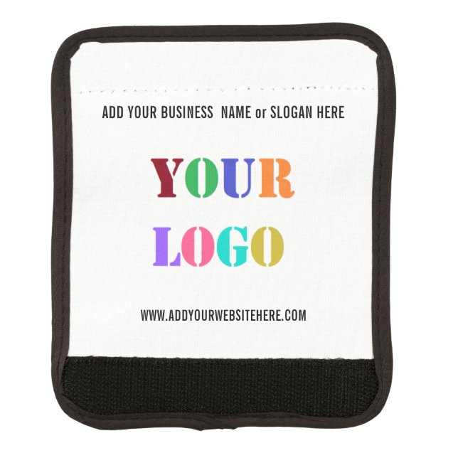 Custom Logo and Text Branded Luggage Handle Wrap (Front)