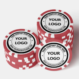 Custom Logo and Text Branded Poker Chips Example