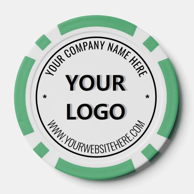Custom Logo and Text Branded Poker Chips Example (Back)