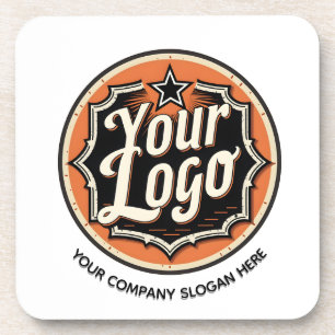 Custom Logo and Text Business Beverage Coaster