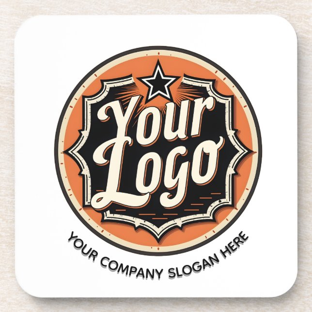 Custom Logo and Text Business Beverage Coaster (Front)