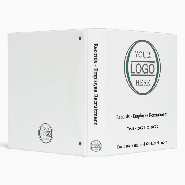 Custom Logo and Text Business Binder Basic (Background)