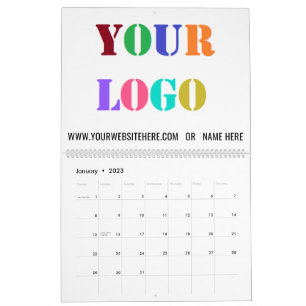Custom Logo and Text Business Calendar Example