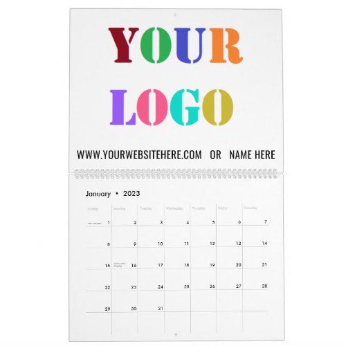 Custom Logo and Text Business Calendar Promotional