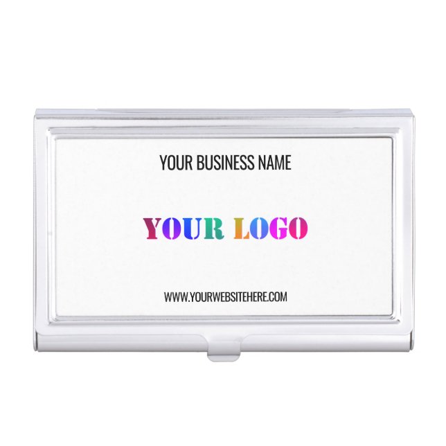 Custom Logo and Text Business Card Case Template (Front)