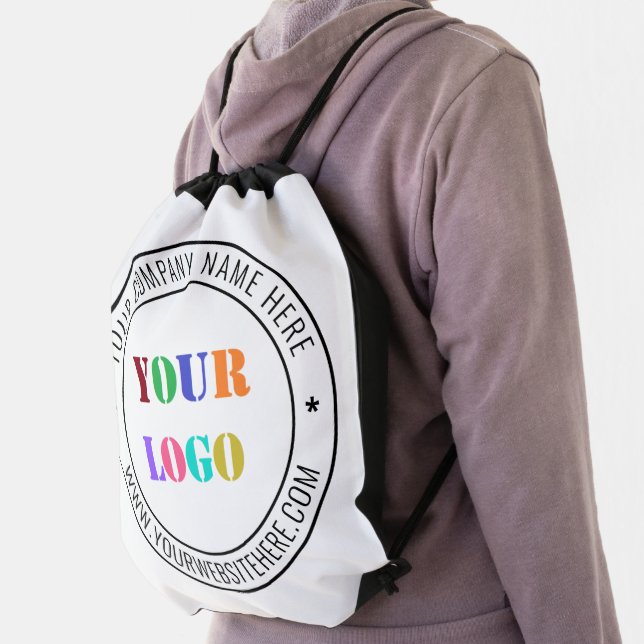 Custom Logo and Text Business Drawstring Bag (Insitu)