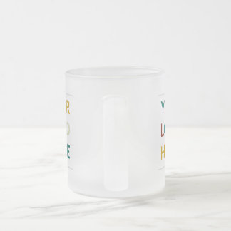 Custom Logo and Text Business Frosted Glass Coffee Mug