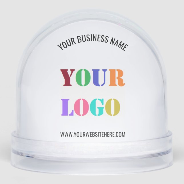 Custom Logo and Text Business Gift Snow Globe (Front)