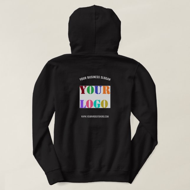 Custom Logo and Text Business Hoodie Template (Design Back)