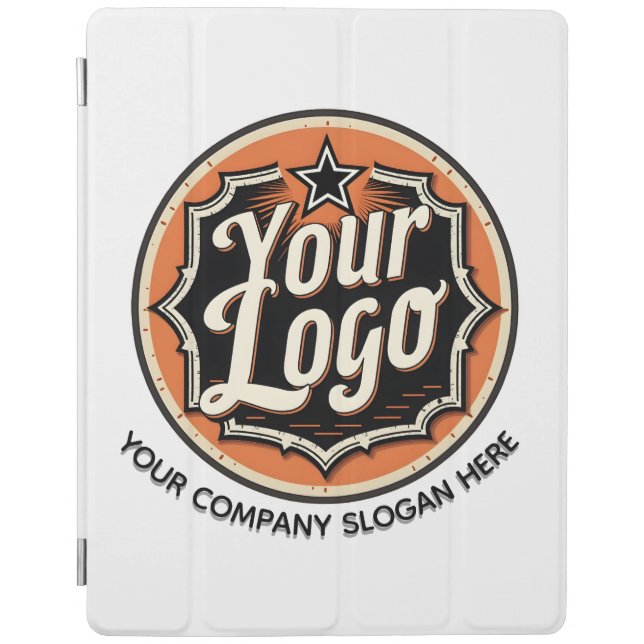 Custom Logo and Text Business iPad Smart Cover (Front)
