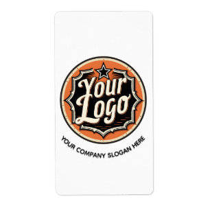 Custom Logo and Text Business Label