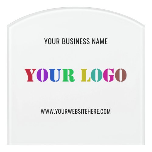 Custom Logo and Text Business Office Door Sign