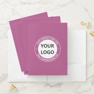 Custom Logo and Text Business Pocket Folder