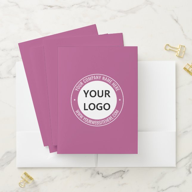 Custom Logo and Text Business Pocket Folder (In Situ)