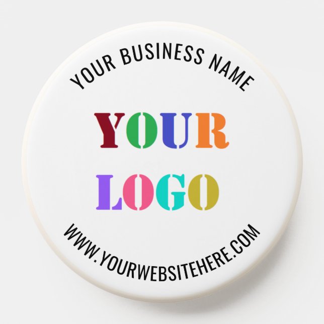 Custom Logo and Text Business PopSocket Template (Popsocket)
