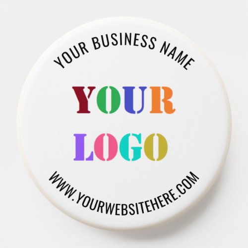 Custom Logo and Text Business PopSocket Your Color