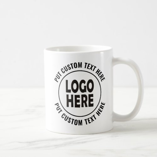 Custom logo and text business promotional coffee mug