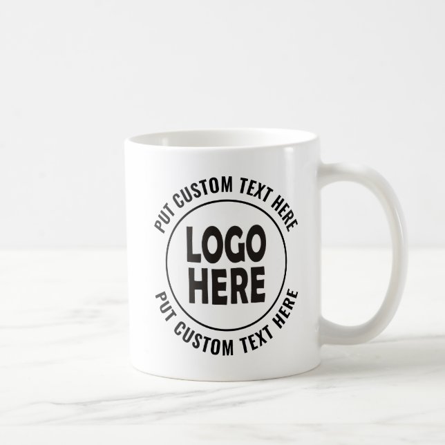 Custom logo and text business promotional coffee mug (Right)