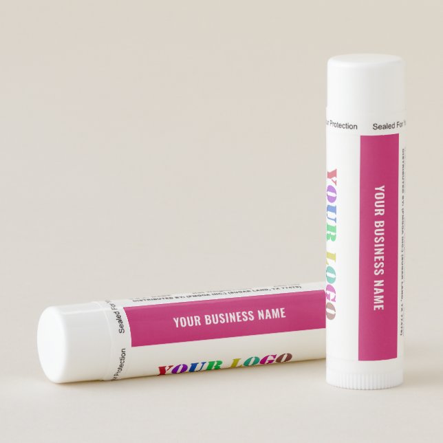 Custom Logo and Text Business Promotional Lip Balm (Rotated Right)