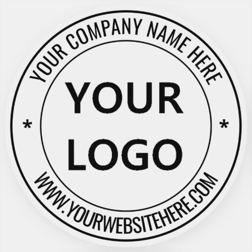 Custom Logo and Text Business Promotional Sticker