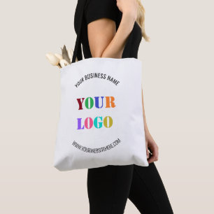 Custom Logo and Text Business Promotional Tote Bag