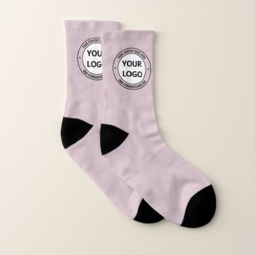 Custom Logo and Text Business Socks _ Choose Color