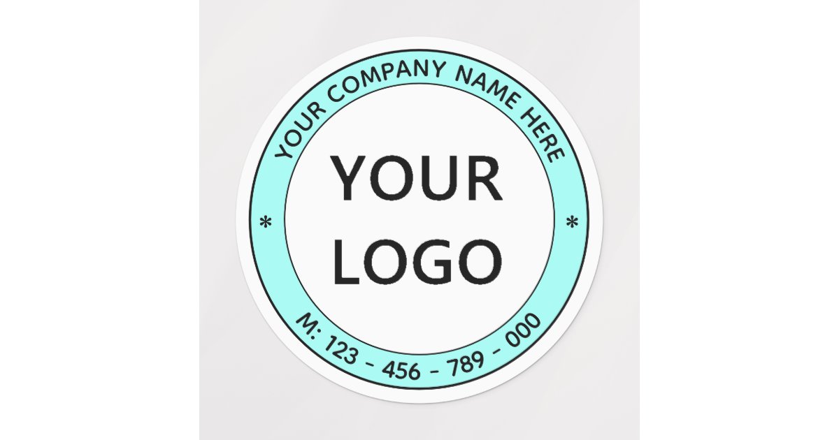 Custom Logo and Text Business Stickers Template | Zazzle