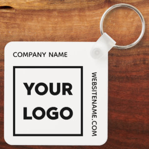 Custom Logo and Text Business Swag Keychain