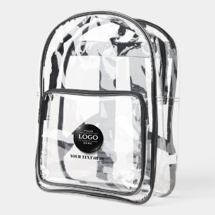 Custom Logo And Text Clear Stadium Backpack