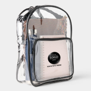 Custom Logo And Text Clear Stadium Backpack