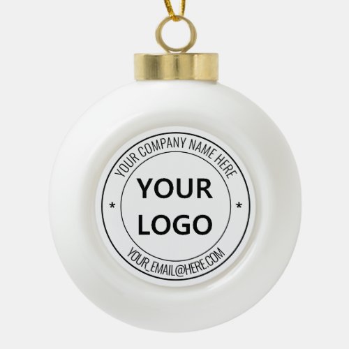 Custom Logo and Text Company Christmas Ornament