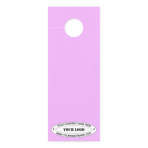 Custom Logo and Text Door Hanger Choose Colors