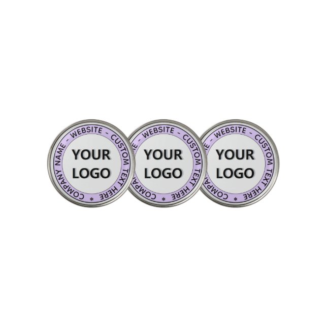 Custom Logo and Text Golf Ball Marker Example (3 Up)