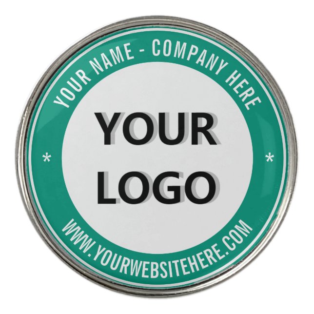 Custom Logo and Text Golf Ball Marker Example (Front)
