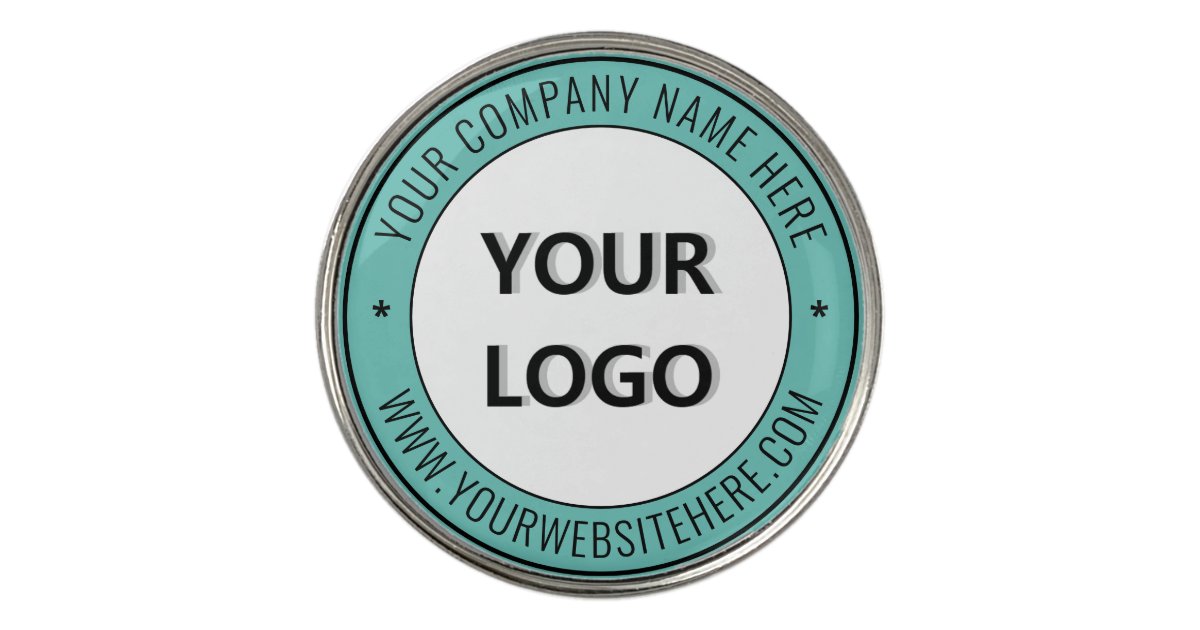 Custom Logo and Text Golf Ball Marker Template Zazzle