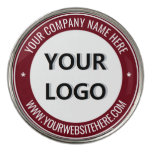 Custom Logo And Text Golf Ball Marker - Your Color at Zazzle