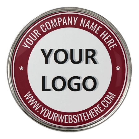 Custom Logo And Text Golf Ball Marker - Your Color