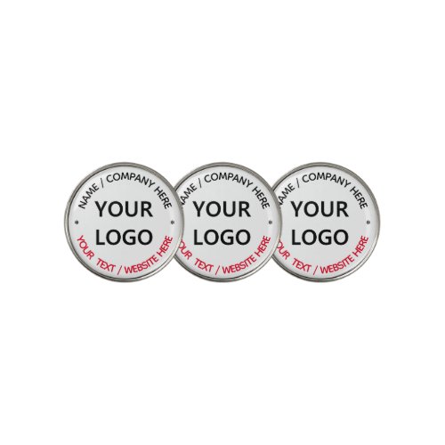 Custom Logo and Text Golf Ball Marker Your Colors