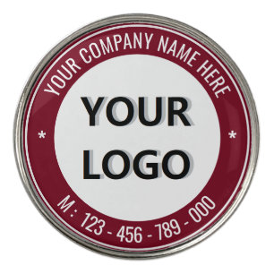 Custom Logo and Text Golf Ball Marker Your Colors